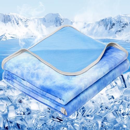 inhand Cooling Throw Blanket for Hot Sleepers (50"x60", Blue) by inhand