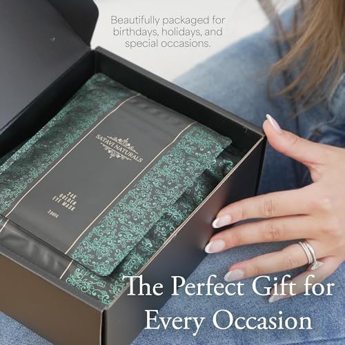 Spa Gift Set for Women – Eucalyptus Mint Aromatherapy Shower Steamers, Sugar Scrub, 24K Gold Eye Masks & Steam Eye Mask | Self Care & Relaxation Gift Box for Stress Relief at Home - Image 6