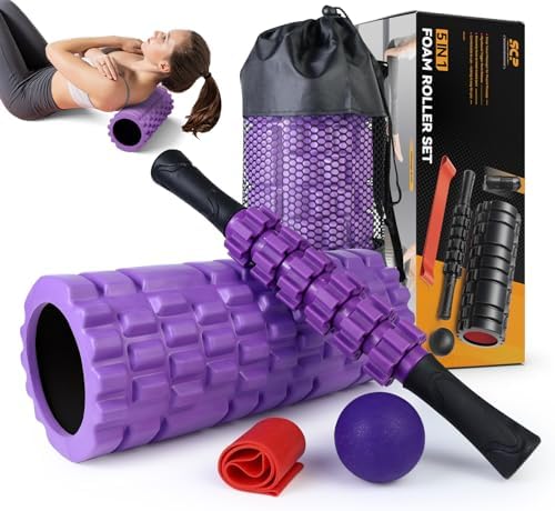 SUBCULTUREPICK 5 in 1 Foam Roller Set for Deep Tissue Muscle Massage by SUBCULTUREPICK