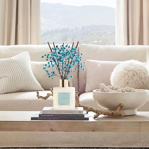 COCORRÍNA Reed Diffuser - Ocean Mist 6.7 Fl.oz Reed Diffuser Set with Sticks & Preserved Baby's Breath, Reed Diffuser for Home Bathroom Shelf Decor - Image 5