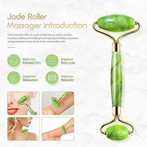 AECW (Jade Roller + Ice Roller) 2 in 1 Ice Roller for Face & Eye Puffiness Relief and Jade Roller for Face Eyes Body Neck Facial Massage Tool Roller - Image 5