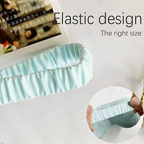 HBHLFZ Sleep Mask 2 Pack - Bamboo Viscose Fiber Sleeping Eye Mask - with Elastic Band/Headband - Comfort Sleeping Shade - for Nighttime Sleeping, Traveling & Napping（Light Blue） - Image 4
