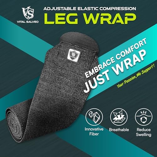 Vital Salveo Elastic Breathable Thigh Wrap,Adjustable Compression for Alleviating Stiffness and Fatigue Targeted Muscle Support for Sports, Gym & Daily Recovery (1 PC)/5.5"* 70" - Image 2
