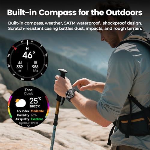 Outdoor Smart Watch for Men, 1.43" AMOLED,5ATM Waterproof,170+ Sports Modes - Image 3