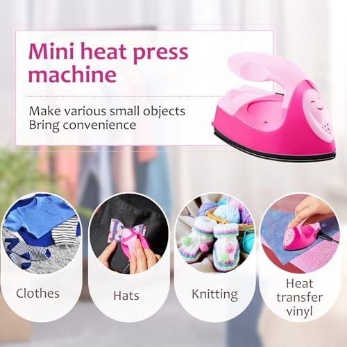 Honoson Mini Craft Iron with Charging Base Tiny,Pink, Light Pink - Image 6