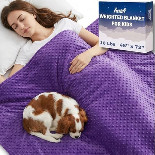 hazli 10 LBs 48" x 72" Super Soft Weighted Blanket for Kids with Removable Cover - Children Heavy Blanket for Girls and Boys - Kids Weighted Blanket by Hazli