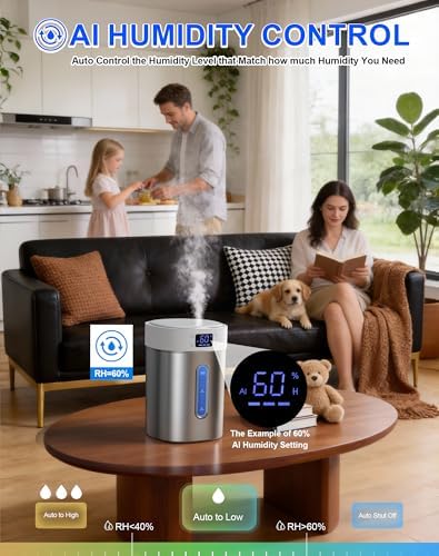 Stainless Steel Humidifiers for Bedroom,Large Room,Baby Nursery,Plants,Home - Image 4