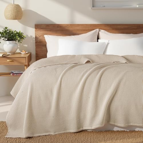 Exclusivo Mezcla 100% Cotton Breathable Waffle Blanket Queen Size, 90"x90" - Image 4