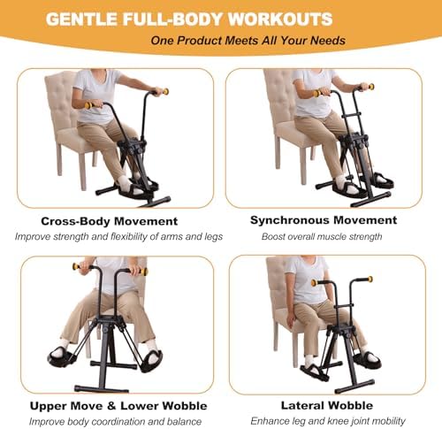 Pedal Exerciser Bike for Seniors, Arm Leg Hand and Knee Elderly Exercise Equipment, Sitting Home Exercise Machine for Total Body, Upper and Lower Limb Trainer - Image 3