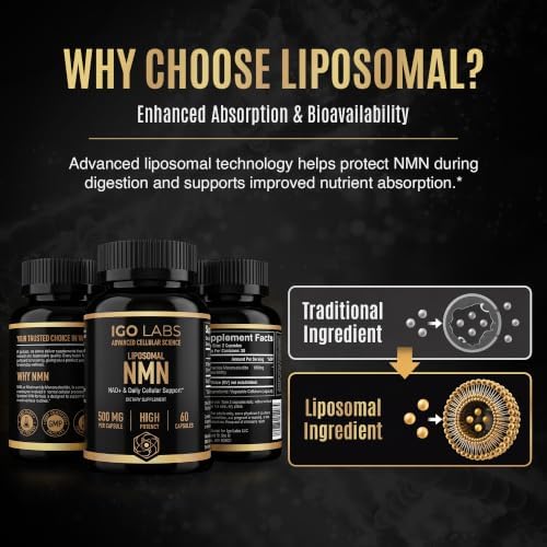 Liposomal NMN 1000mg Per Serving, Pure NMN Supplement, 60 Capsules - Image 5