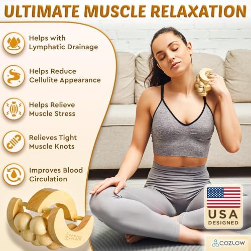 Wooden Massage Ball Roller - Supports Lymphatic Drainage and Pain Relief - Image 2