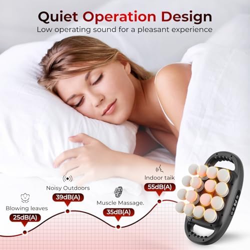 16 Head Massage Gun, Deep Tissue Percussion Massager for Athlete with 9 Modes & 9 Speeds, Portable & Quiet Handheld Electric Muscle Massager for Back, Neck and Shoulder - Image 4