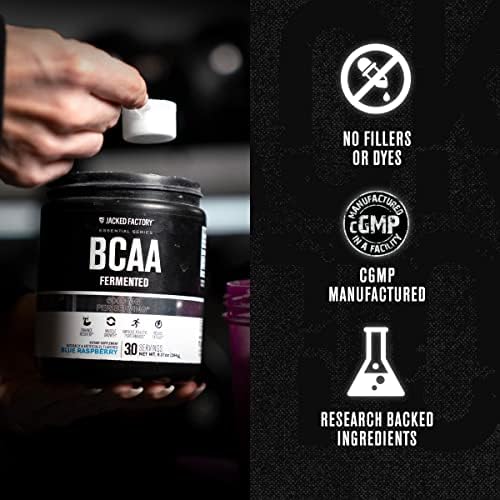 Jacked Factory BCAA Powder (Fermented) - 6g Branched Chain Essential Amino Acid Supplement for Improved Muscle Recovery, Reduced Fatigue, Increased Strength, Muscle Growth - 30 Servings, Fruit Punch - Image 4
