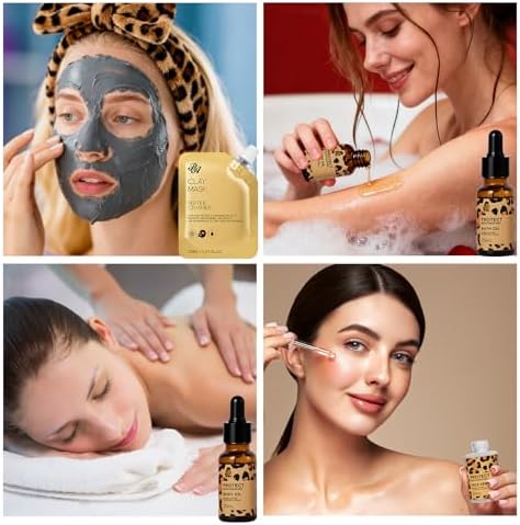 23 Pcs Mother's Day Gift for Mom, Leopard Skin Care Set for Women, Bath and Body Gifts Basket Set, Spa Gift Baskets, Day Cream, Bath Bombs, Serum, Birthday, Christmas, Valentines, Anniversary, Wife - Image 6