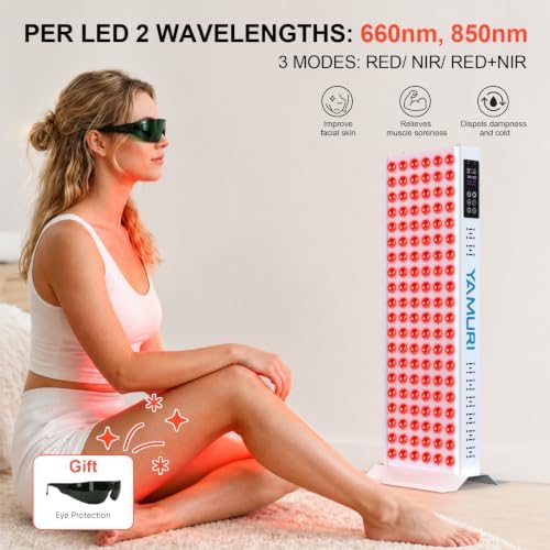 Red Light Therapy Panel, 660nm 850nm Red Light Therapy for Body, 9 Pulse Modes, 120 LEDs Light Therapy Lamp Built-in Timer and Stand for Daily Wellness - Image 2