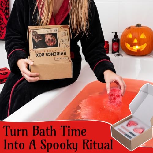 Distaratie Halloween Bath Bomb Set, Skull & Cleaver, 4-Piece Spooky Gift - Image 5