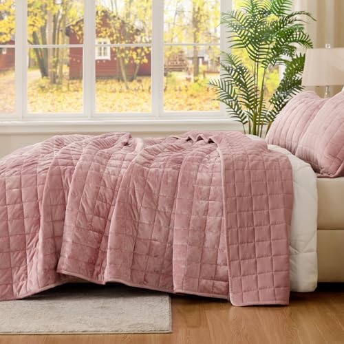BEDELITE Velvet Quilt Set King Size, Luxury Velvet Comforter Bedding - Image 5