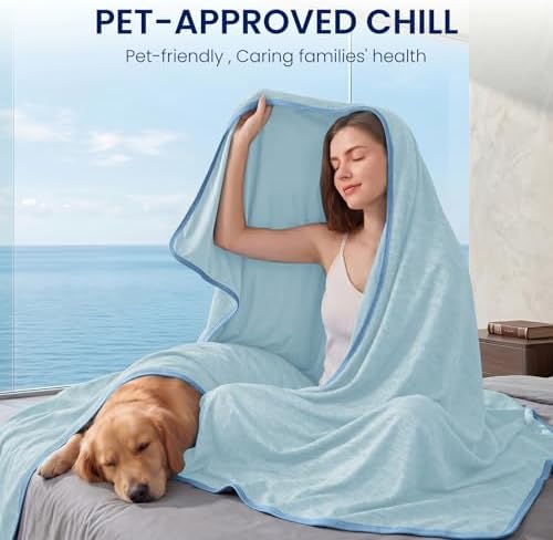Topcee Cooling Blanket Throw 50"x70" for Hot Sleepers Summer Blanket - Image 3