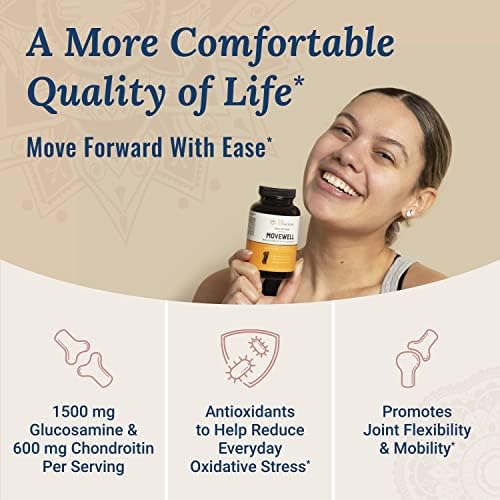 MoveWell by LiveConscious Glucosamine Chondroitin with MSM, Hyaluronic Acid, and More | Joint Health Supplement (2-Pack) - Image 2