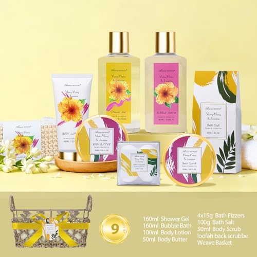 Gifts for Women, Bath Sets for Women Gift 9Pcs Spa Gift Basket for Women - Image 2