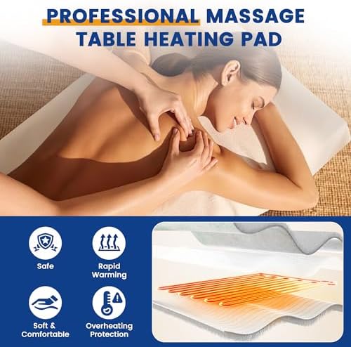 Massage Table Warmer Heating Pad Professional Massage Bed Warmer with 4 Timer, 8 Heat Settings, Overheat Protection for Massage Bed & Spa, Thickened & Soft Fleece, 30" x 71" - Image 3