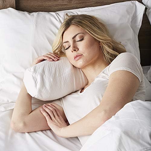 Bucky Millet Filled, Bed Pillow and Pillow Cover, Bolster Pillow (15x5.5"), White - Image 6
