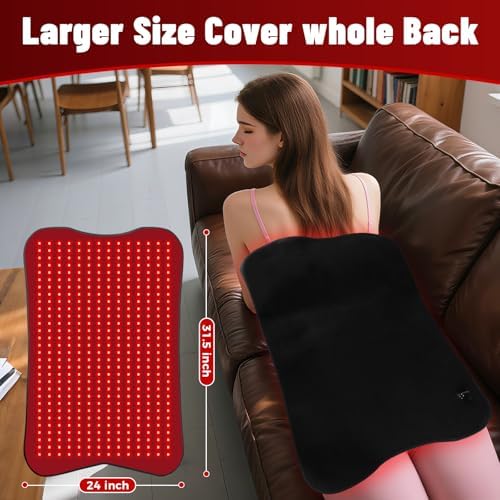 Red Light Therapy for Body, Eligible Red Light Therapy Pad, Dual Chip Grade (660nm & 850nm) Light Therapy Mat with Timer Remote Control, 31.5''×24'' - Image 4