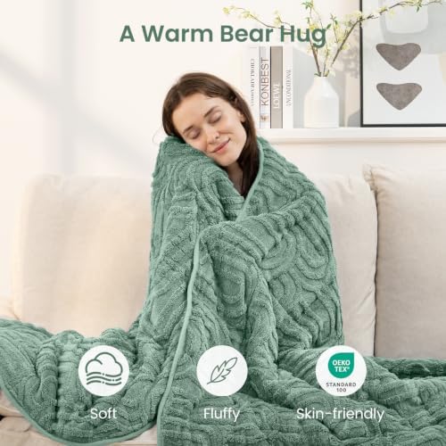 Sherpa Fleece Weighted Blanket for Adults, Dual Sided Soft, 60"x80" 20lbs - Image 3