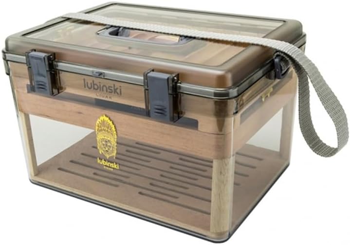 Your Elegant Bar Airview Large Cigar Humidor Box | Lockable Travel Friendly Desktop Humidor with Built-in Digital Hygrometer and Humidifier – Premium Cedar Interior Cigar Case Holds 100 cigars - Image 5