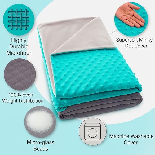 hazli Super-Soft Kids Weighted Blanket 5 Pounds - Weighted Blanket for Kids - Easy to Clean, Washable Minky Cover - 36x48 Inches 5lbs Child - Small Heavy Blanket for Girls and Boys - Image 2