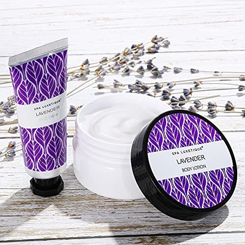 Spa Luxetique Lavender Spa Bath Gifts for Women, Relaxing Home Spa Kits Includes Body Lotion, Hand Cream, Birthday Gifts for Women - Image 4