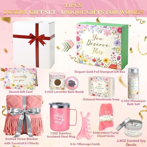 Birthday Gift Basket for Women Self Care Spa Gift Set - Image 3