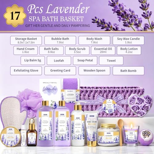 Spa Gifts for Women Birthday Gift Baskets Bath Set for Women Self Care Kit - Image 2
