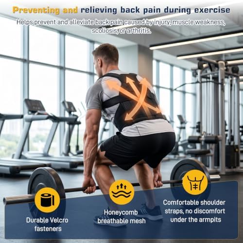 Adjustable Posture Corrector Back Brace for Men Women, Upgraded Flexible Full Back Support Brace, Breathable Invisible Back Straightener for Posture Improving and Pain Relief,Neck,Shoulder,Waist Pain (S) - Image 2
