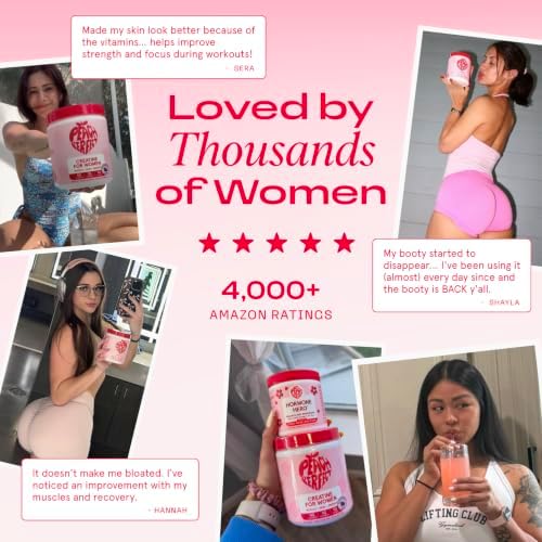 Peach Perfect Creatine for Women – Micronized Creatine Monohydrate Powder with BCAA & Collagen for Glute Strength Support, Boosts Energy, Focus, Strength, and Endurance – Pink Lemonade, 30 Servings - Image 5