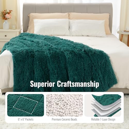 Uttermara Shaggy Weighted Blanket for Adults Queen Size, 15lbs 60"x80" - Image 6