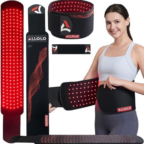 ALLOLO Red Light Therapy for Body, 3 in 1 LEDs Red Light Therapy Belt with Timer Remote Control, 660nm 850nm Infrared Light Therapy Pad for Body Waist Shoulder Knee, 39" x 7.7" Large Area by Unknown