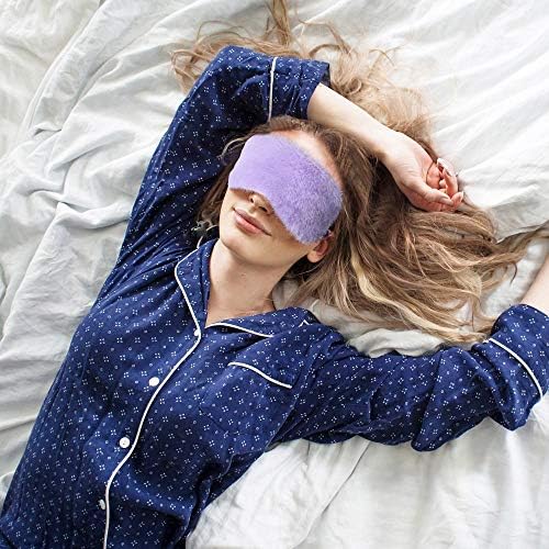 RAYNAG 4 Pack Plush Sleep Mask Soft Comfortable Blindfold Eye Cover for Sleepover Gift Birthday Party Favors, Silky Fabric on the Back, Cozy, Downy and Soft - Image 2