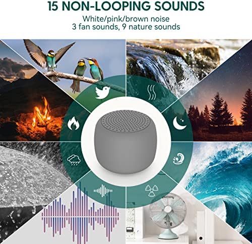 Babelio Pocket Mini Portable White Noise Machine for Travel, 15 Sounds - Image 3