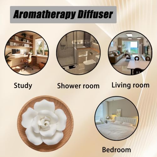 Flower Rose Wooden Pallet A Ceramic Essential Oil Mini Diffuser - Image 4