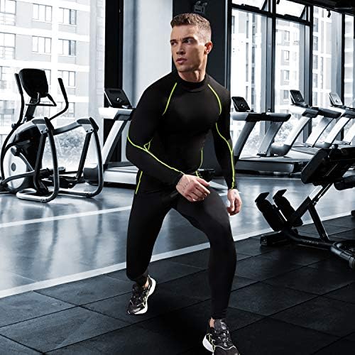 SPVISE Men's Compression Shirts Long Sleeve Mock Turtleneck Workout Tops - Image 2