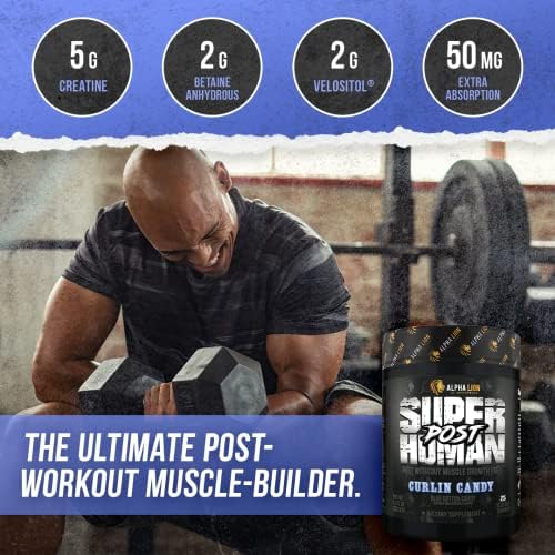 ALPHA LION Superhuman Post, Post Workout Recovery, Fast Acting Post Workout for Men & Women (25 Servings, Curlin Candy) - Image 3
