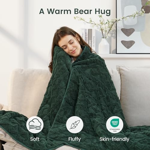 Sherpa Fleece Weighted Blanket for Adults, Dual Sided Soft, 60"x80" 15lbs - Image 4