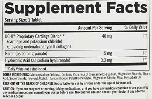 Kirkland Triple Action Joint Health Type II Collagen, Boron and HA - 110 Count - Image 2