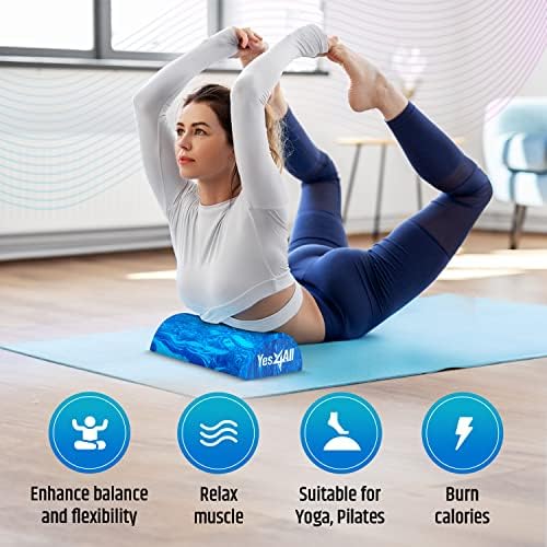 Yes4All EVA Firm Foam Roller for Stretching, Half Yoga Back Roller for Muscle Massage for Pilates, Yoga, Balance & Core Exercises - 12/36 inches - Image 4
