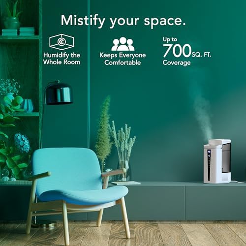 Vornado MISTIC 6 Whole Room Ultrasonic Humidifier, Top-Fill, Aromatherapy, 1.5-Gallon Tank, 3-Gallon Output, Warm or Cool Mist Humidifier, Automatic Humidity Control, Included Scent Pads - Image 2