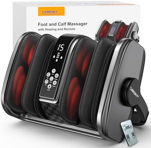 CARESKY Shiatsu Foot Massager with Heat, FSA Eligible HSA Foot Massager for Plantar Fasciitis, Neuropathy, Circulation and Pain Relief, Foot and Calf Massage at Home/Office by CARESKY
