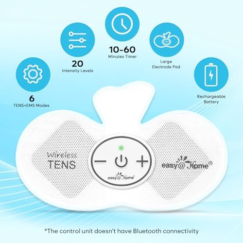Easy@Home Rechargeable Wireless TENS Unit - EMS Muscle Stimulator - Image 2