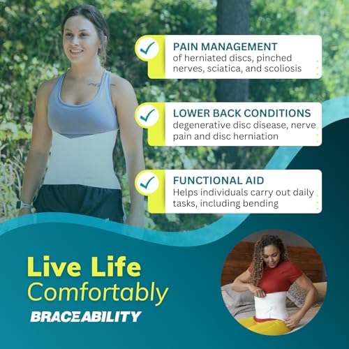 BraceAbility Lower Back Pain Brace - Wraparound Lumbar Support Belt for Herniated or Bulging Discs Treatment, Pinched Nerve Relief, Degenerative Disc Disease and Hip Strains for Men and Women (S) - Image 6