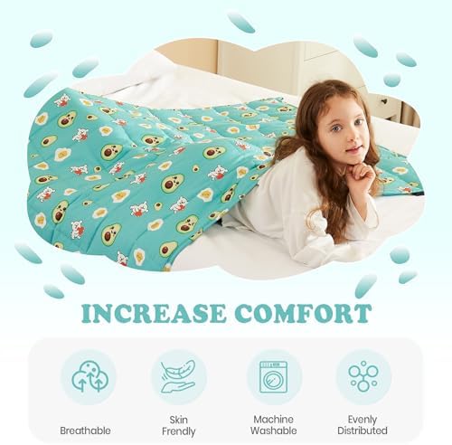 Weighted Blanket - 10 lbs Green Avocado Heavy Blanket - Small Size Breathable Lap Blanket(50"x60", 10 lbs) - Image 4